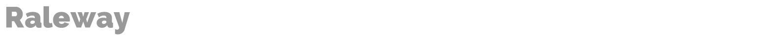 Raleway font preview